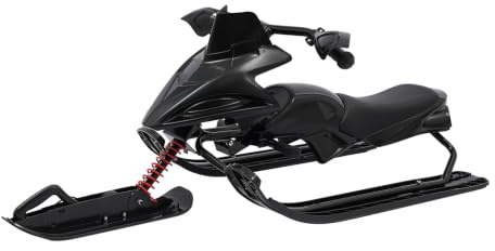 Luge à neige pour enfant - Noir - Cadre en fer avec patins en polyéthylène - 60 kg - Ski