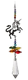 Crystal Fantasy Hanging Suncatcher/Rainbow Maker + 38mm Icicle - Rainbow Unicorn