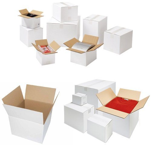 MyPack 25x Wellpapp Faltkarton Karton 1-wellig 200 x 150 x 90 mm Weiß