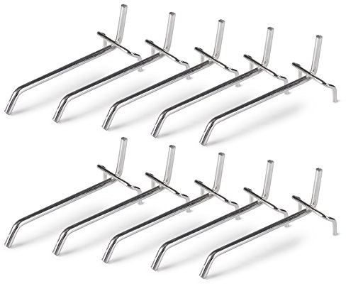 Ondis24 10er Set Lochwandhaken Haken für Eurlochwände, robust und hochwertig, verzinkt (9 cm)