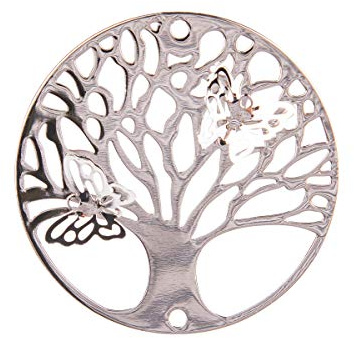 longsheng 10pcs Silver Tree of Life Hanging Suncatcher DIY Metal Parts Hand-Crafts Pendant Ornament Drop
