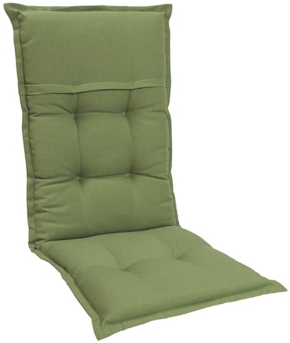 Homeoutfit24 Gartenstuhlauflagen Hochlehner, 4er Set, Grün