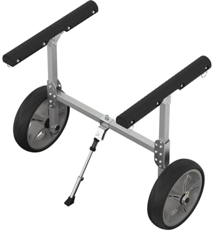 SUPROD Kanu-Transportwagen SUP Bootswagen Aluminium KW261, schwarz/dunkelgrau