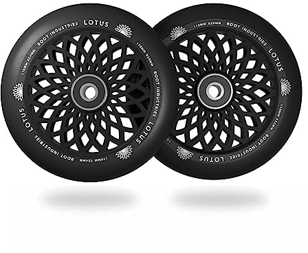 Root Unisex – Erwachsene Lotus Stunt Scooter-Räder, Black/Black, 110mm