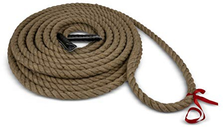 HAEST - Tauziehseil aus Jute,16 m, 20 mm Durchmesser, Robustes Juteseil mit markierter Mitte, Tau Seil für Tauziehen, Sport, Schule & Freizeit