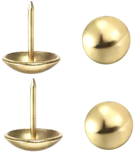 Upholstery Tacks,100pack,Nailhead Decorative Trim, Furniture Tacks for Sofa, Chair, Bed and Other Furniture (Gold)