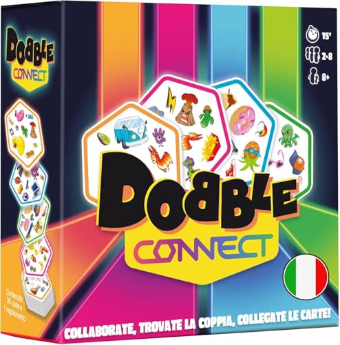Asmodee – DOBBLE CONNECT – Carte da Gioco per Famiglie, Bambini e Amici