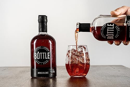 BOTTLE cocktails: Negroni Pre-Mixed (20% abv, 50cl bottle), Ready to Drink, (British Gin, British Vermouth, Campari Bitter) Vegan Friendly, British Made, Small Batched.