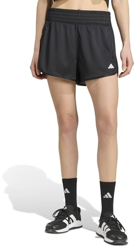 adidas Donna Pacer Essentials Knit High-Rise Shorts, Black, S 3 inch