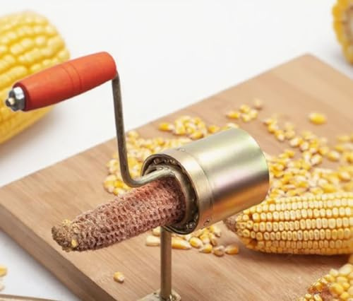 Trebbiatrice Per Mais a Manovella Sgusciatrice Per Mais Secco Sgusciatrice Per Mais Manuale Sbucciatrice a Morsetto con Manico in Legno Per Fattorie E Famiglie