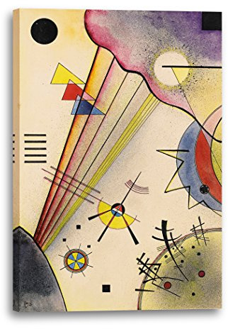 Printed Paintings Leinwandbild (30x40cm) Wassily Kandinsky: Deutliche Verbindung (1925), Leinwand auf Keilrahmen gespannt und fertig zum Aufhängen, hochwertiger Kunstdruck aus deutscher Produktion