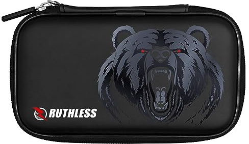 RUTHLESS Darttasche | Professionelle Darttasche zur Aufbewahrung von Darts, erhältlich in mehreren Designs., Schwarz , M, Etui