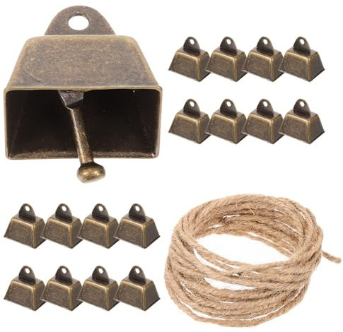 IMIKEYA Vintage Eisen Glocken Anhänger Weihnachtsdekoration Hängende Glocke Dekoratives Accessoire Für Feste Basteln Weihnachtsbaum Wand Fenster Tür