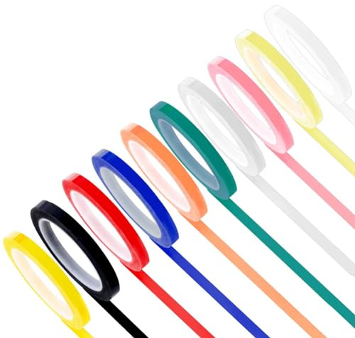 Hopbucan 10 rollos de cinta adhesiva autoclave, 0,24, 216,5 longitud, 10 colores, duradera, fácil de instalar