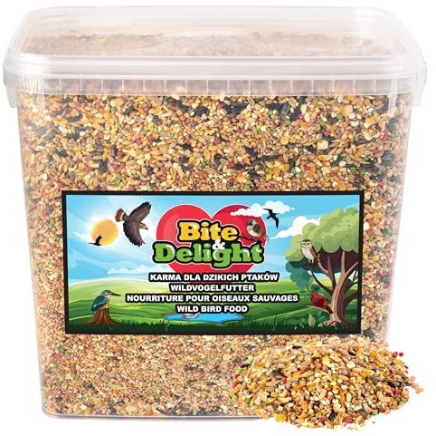 Bite & Delight fågelmat - rik på naturligt fett och vitaminer - stöd för fåglar under vintern och året runt - utan tillsatt socker - 10000 ml - 7 kg