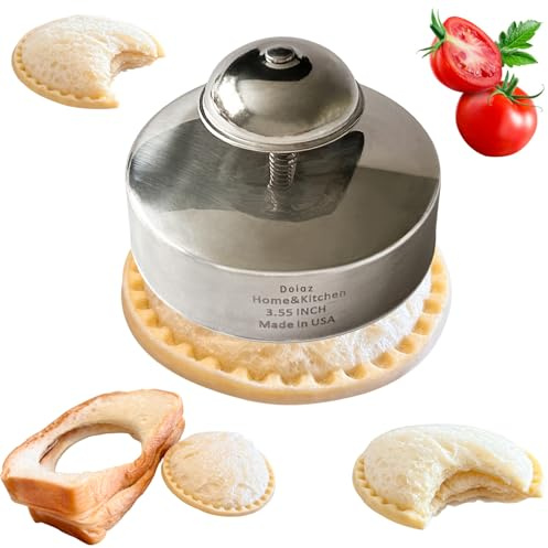 Sandwich Cutters and Sealer Uncrustables Maker Stainless Steel 3.5inch Sandwich Bread Cutter Great for Lunchbox and Bento Box