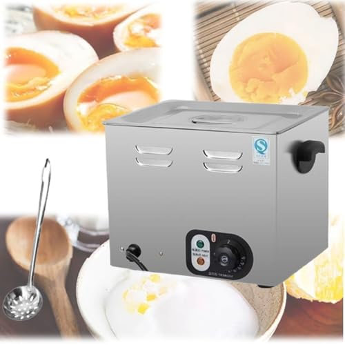 Cocedor de huevos comercial de aguas termales, 2600 W, capacidad for 60 huevos, vaporizador automático for huevos for restaurante, huevos duros y blandos, acero inoxidable, máquina eléctrica for cocin