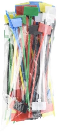 Marcaje De Cables 100 Uds Easy Mark 4*150mm bridas for cables de nailon etiquetas de etiquetas bridas de plástico marcadores Etiqueta de Cable bridas autoblocantes Marcadores De Cables(100PCS Random c