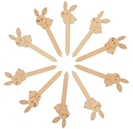 VILLCASE Osterhasen-lesezeichen Aus Holz Blanko Lesezeichen Mit Tiermuster Lese-seitenmarkierungen Für Jungen Und Mädchen Schüler Fertig