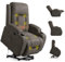 FLEXISPOT Relaxing Recliner Chair, Lift Chair for Living Room with USB Port, Massage, Heat, Extended Footrest, Oversized Recliner Armchair Lounge Sofa, Grey
