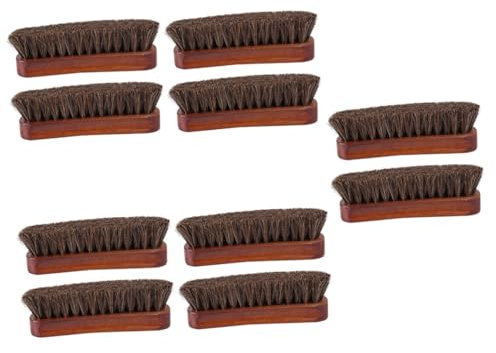 GALPADA 10pièces Brosse à Chaussures Poils De Cheval De Pratique pour Nettoyage Polissage Accessoire pour Chapeaux Et Chaussures