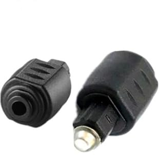 Lot de 2 mini adaptateurs audio optiques, jack femelle 3,5 mm vers prise mâle Toslink numérique for amplificateur