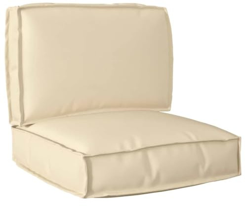 vidaXL Set di Cuscini per Pallet 2 PCS Beige Tessuto Oxford, Cuscini rettangolari per Giardino e terrazzo, Set Moderno per arredo Esterno, Perfetti per Primavera e Estate