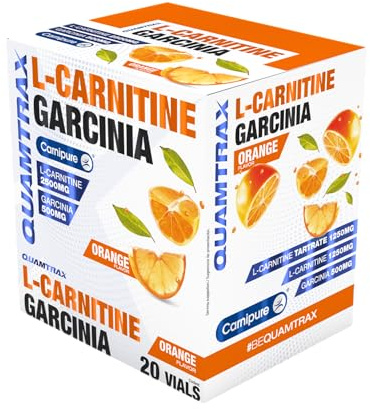 Quamtrax Nutrition - L-Carnitine 2500 Garcinia (L-Carnitina) - 20 viales - Metabolismo de grasas, energía y apoyo en rendimiento
