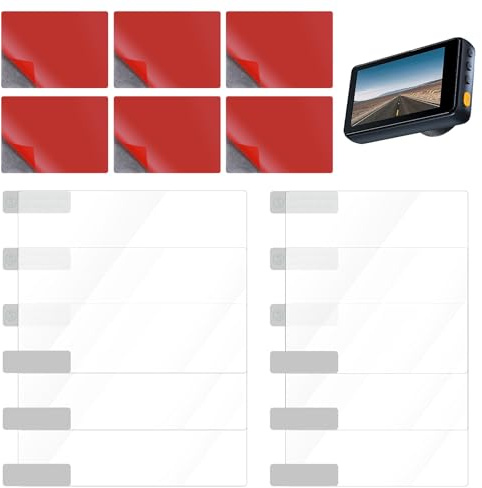 6 Pcs Electrostatic Film for Dash Cam, Electrostatic Film for Dashcam Double-Sided Adhesive Pads for Secure and Residue-Free Mounting on Windshields and Dashboards