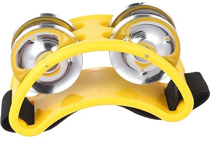 BESPORTBLE Tamburin zum Tragen Am Fuß mit Zwei Sets Vernickelter Metallglöckchen Abs-kunststoffgehäuse Strapazierfähiger Nylonriemen für Musikinstrumente