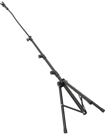 BESTonZON Bodenmikrofonständer Mit Verstellbarem Teleskop Mikrofonhalter Und Stabilem Dreibein Höhenverstellbarer Mikrofonstativ Für Bühnenauftritte Podcast Und Live Übertragungen