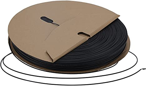 Adfaga Heat Shrink Cable Sleeve Polyolefin Retractable Tube Electrical Protection Tubing 200 Meters Black Flexible Flame Retardant for Wires Cables Pipes