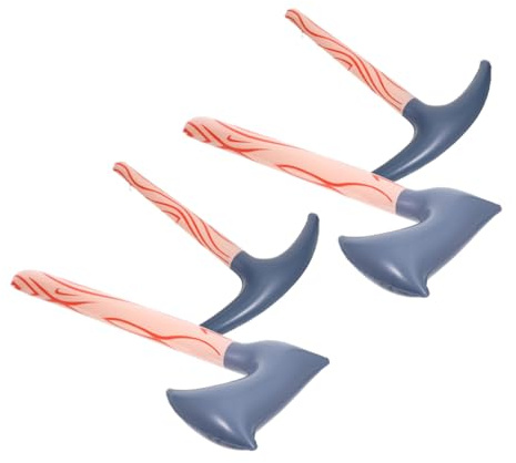 Hemobllo 4pezzi Asce Gonfiabili Finte di Giocattoli Gonfiabili per Feste Decorazioni per Feste di Compleanno Oggetti di Scena per Costumi Halloween Travestimenti e Giochi di Ruolo