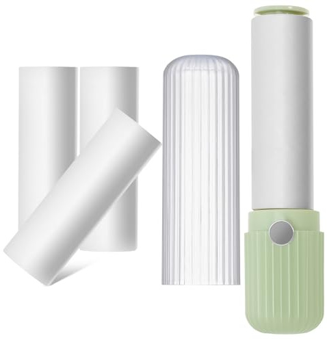 BELLIFFY Mini Levapelucchi Adesivo per Animali Domestici Portatile e Compatto con Impugnatura Antiscivolo e Adesivi Sostituibili per Rimuovere Peli da Vestiti e Mobili in Viaggio e Casa