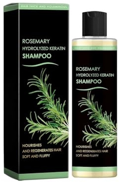 Rosmarin-hydrolysiertes Keratin-Shampoo, reinigt und pflegt die Kopfhaut, für Frauen und Männer