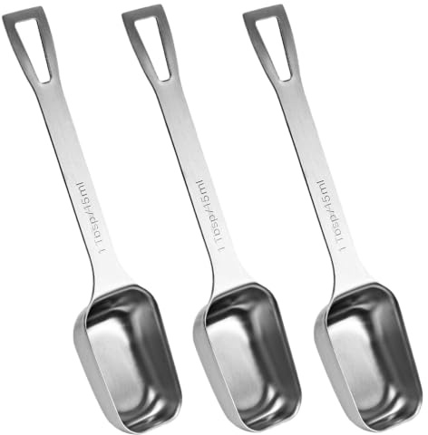 NEETUE 3PCS 1 Tablespoon Measuring Spoon, 15ml Measuring Spoon (Silver)
