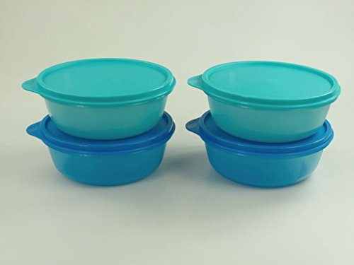 TUPPERWARE Kühlschrank Hit-Parade 600ml blau (2) + türkis (2) Hitparade P 22784