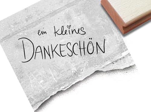 Stempel Ein kleines Dankeschön in Handschrift - Kleiner Textstempel Danke Karten Geschenkanhänger Gastgeschenk Basteln Deko Scrapbook - zAcheR-fineT