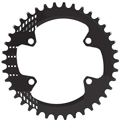 huaer Stretta Corona Larga 96mm BCD 32T 34T 36T 38T Bicicletta Compatibile con Protezione ad Anello a Catena Singola M6000 M7000 M8000 Mountain Bike(Black38T)
