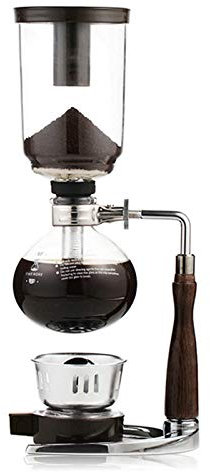 ASDQWER Syphon/Vakuum-Glas Kaffeemaschine, Hand Syphon Kaffeemaschine Topf, Kaffee-Glas Syphon Syphon Vacuum Kaffeemaschine 3-5 Cup, Hochtemperaturbeständiges Glas,3