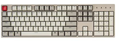 Keychron C2 Clavier mécanique filaire de taille complète compatible avec Mac, Keychron Red Switch, 104 touches en ABS, clavier de jeu de couleur rétro pour Windows, câble tressé USB-C de type C