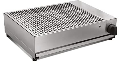 Parker Grill Gas Barbecue Professionale 7Kw da banco in acciaio inox 18/10 - funzionante a gas universale (Propano/Butano/GPL/Metano) - con valvola di sicurezza Made in Italy - BIG6045GG