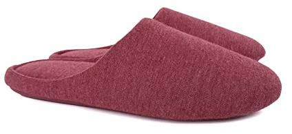 Ofoot - Pantofole da casa in cotone con memory foam per donna, comode, lavabili, con suola in gomma antiscivolo, Rosa, 40/41.5 EU
