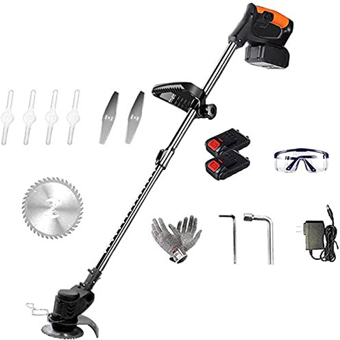 ATAAY Tagliabordi Cordless Sweeper Electric Handheld Portable Lawn Mower Domestico agricolo Cordless Weeder Garden Potatura Tool Brush Telescopic Rod Cutter Tosaerba Elettrico Giardinaggio