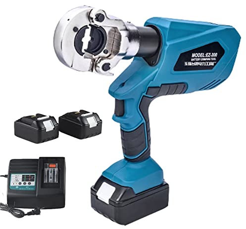 LMYYDES Pinze a crimpare idrauliche elettriche Pinze idrauliche Ricaricabili, crimpatrice per Cavi Idraulici per Cavi elettrici a Batteria,EZ-300