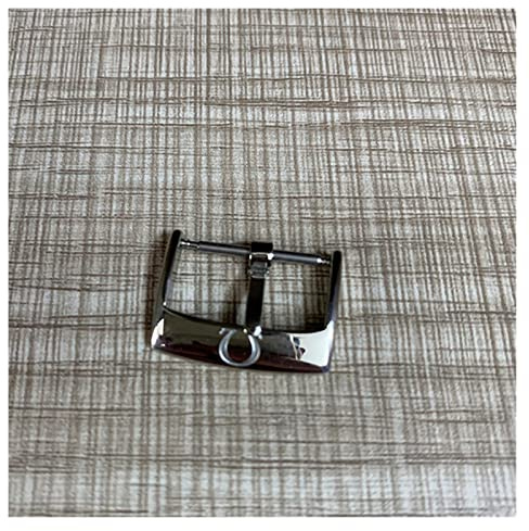 FANPK Fibbia in Metallo 16, 18, 20 mm in Acciaio Inox - Accessorio di Sicurezza per Orologi Omega Seamaster (Argento: 16 mm)