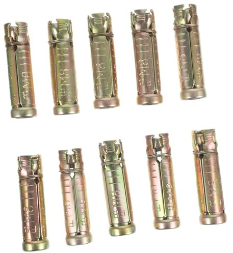 BESTonZON 10st Betonbolzen-set Rändelanker Aus Beton Gerändelte Spreizdübel Rändelschrauben Aus Massivem Beton Einschlaganker Für Beton Rändelanker Aus Massivem Beton Stahl Gecko Suite