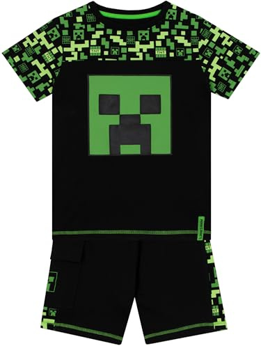 Minecraft Camiseta Niño | Creeper Conjunto Niño Verano | Ropa De Juego | Conjunto De Camiseta