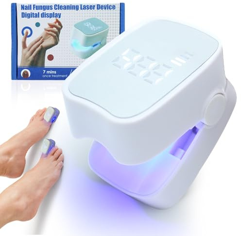 BARMI Fungal nail treatment Nail Fungus Cleaning Light Device Home Use by 910nm Infrared Light + 470nm Blue Light, FSA HSA Eligible for Toenails & Fingernails Onychomycosis, Effective & Reliable White