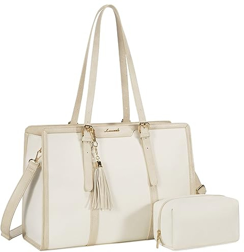 LOVEVOOK Handtasche Damen Umhängetasche Groß Laptoptasche 15,6 Zoll Tote Bag Women Canvas Shopper Shoulder Crossbody Bag Elegante Schultertasche Aktentasche Arbeitstasche Lehrertasche für Büro Reise
